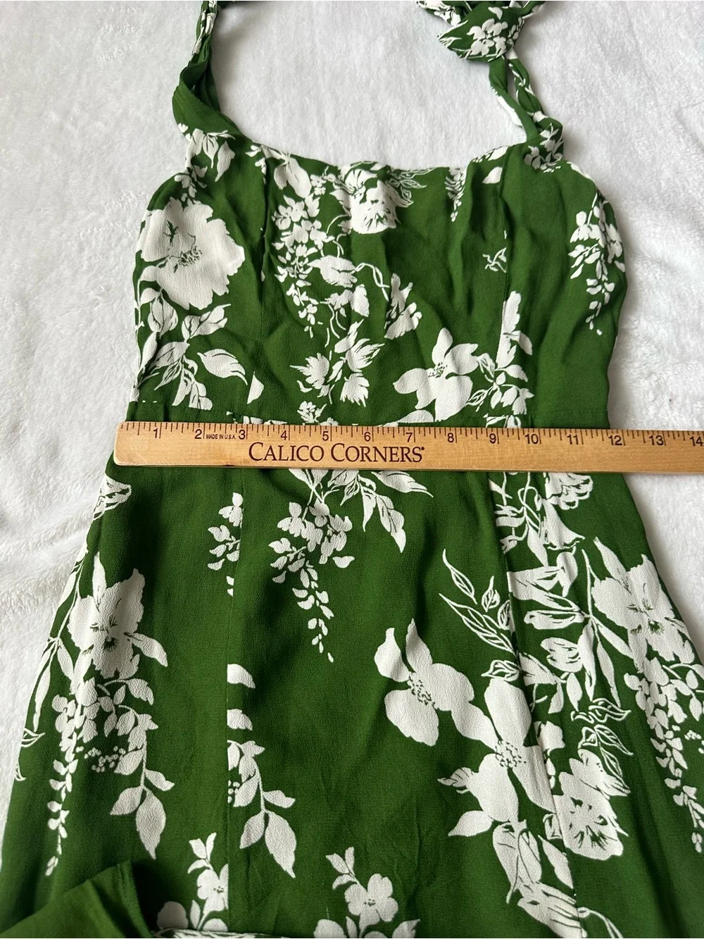 REFORMATION TWILIGHT DRESS GREEN size 2 - Picture 14 of 16